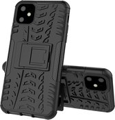 Apple iPhone 11 Back cover - Zwart - Shockproof Armor - met kickstand