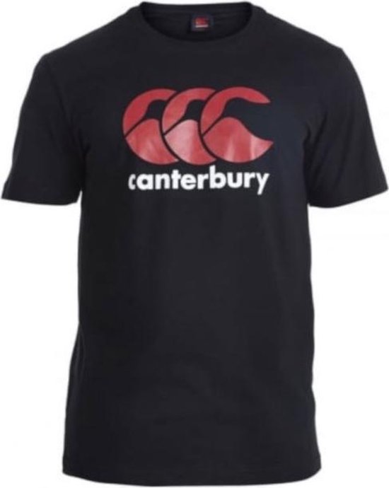 Canterbury Chemise Logo Homme Katoen Zwart/ rouge / blanc Taille S