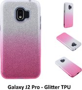 Kleurovergang Roze Glitter TPU Achterkant voor Samsung Galaxy J2 Pro (J2 Pro)