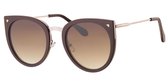 Beige cat eye  zonnebril | Dames/unisex | roze lens