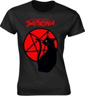 Sabrina The Teenage Witch Dames Tshirt -L- Salem Pentagram Zwart