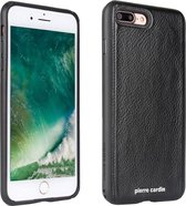 Zwart hoesje van Pierre Cardin - Backcover - Leer - Stijlvol - voor iPhone 7-8 Plus - Luxe cover