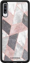 Samsung A70 hoesje - Stone grid marmer | Samsung Galaxy A70 case | Hardcase backcover zwart