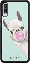 Samsung A70 hoesje - Retro lama | Samsung Galaxy A70 case | Hardcase backcover zwart