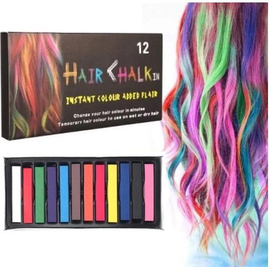Convergeren constante groentje Hair Chalk set van 12 - Tijdelijke Haarkleuring met Krijt | bol.com