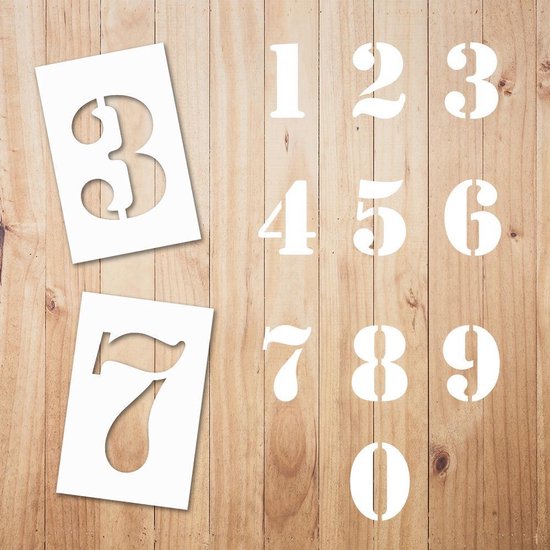 75 Mm Sjabloon Stencil 0-9 - Sjabloon letters - Sjablonen hobby volwassenen - Sjabloon alfabet