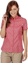 Regatta - Women's Honshu IV Printed Short Sleeved Shirt - Outdoorshirt - Vrouwen - Maat 46 - Rood