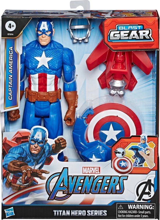 Marvel Avengers Titan Hero Blast Gear Captain America - Speelfiguur 30cm