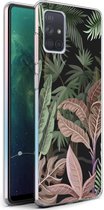 iMoshion Design voor de Samsung Galaxy A71 hoesje - Jungle - Groen / Roze