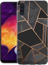 iMoshion Hoesje Geschikt voor Samsung Galaxy A30s / A50 Hoesje Siliconen - iMoshion Design hoesje - Zwart / Meerkleurig / Goud / Black Graphic