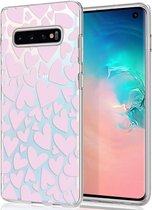 iMoshion Design voor de Samsung Galaxy S10 hoesje - Hartjes - Roze