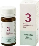 Schussler zout pfluger Nr 3 Ferrum Phosphoricum D12 100 Tabletten Glutenvrij