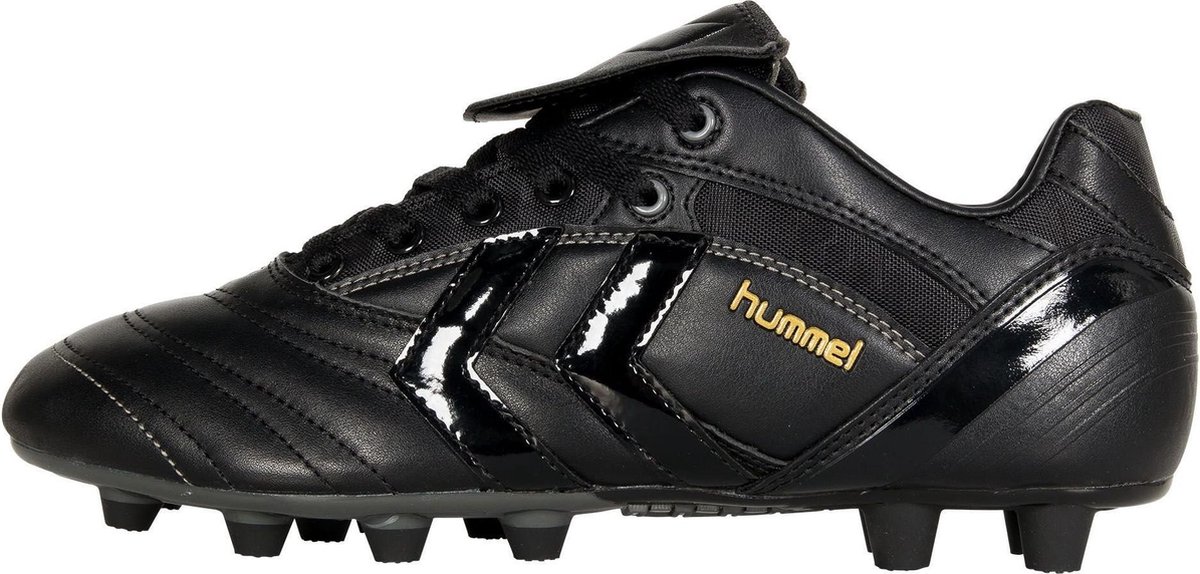 Zwarte hummel Nappa Nero FG voetbalschoenen voor unisex, maat 43.5, met TPU-track zool voor gras en kunstgras.