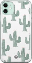 iPhone 11 hoesje siliconen - Cactus print | Apple iPhone 11 case | TPU backcover transparant