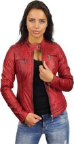 Versano Mesa Leren Dames Bikerjack Dames Jas S - Rood