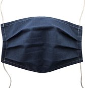 3x Mondkapje Bo Jeans stof wasbaar 2 laags. Elastiek gemakkelijk op maat te maken. NIET Medisch