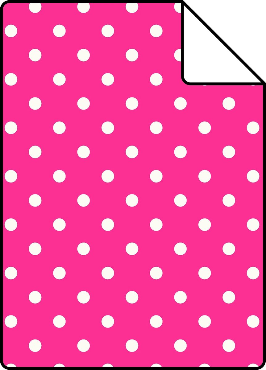 Proefstaal ESTAhome behang stippen roze - 26.5 x 21 cm - 115741-S