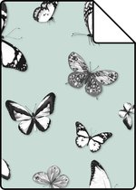 Proefstaal ESTAhome behang vlinders mintgroen - 138876 - 26,5 x 21 cm