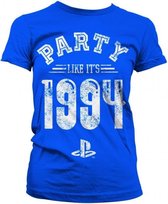 PLAYSTATION - T-Shirt Party Like It's 1994 - GIRL Blue (XL)