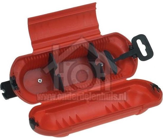 Benson Veiligheidsbox voor stekkerverbindingen - spatwaterdicht - rood - Ø 65 mm - 21 cm van Benson — afbeelding 3