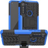 Rugged Kickstand Back Cover - Motorola Moto G8 Power Hoesje - Blauw
