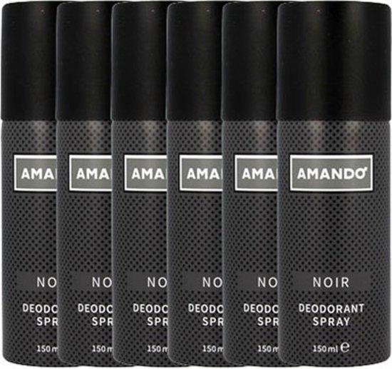 Amando Noir - Deodorant - 6x 150 ml - Voordeelverpakking - Amando