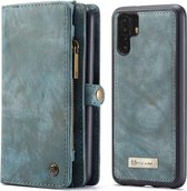 Huawei P30 Pro New Edition/P30 Pro Bookcase hoesje - CaseMe - Effen Blauw - Leer - Portemonnee met 11 Vakjes voor Pasjes en Ritsvak