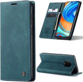 CASEME - Xiaomi Redmi Note 9S / 9 Pro Retro Wallet Case - Blauw