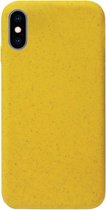 ADEL Tarwe Stro TPU Back Cover Softcase Hoesje Geschikt voor iPhone XS/ X - Duurzaam afbreekbaar Milieuvriendelijk Geel