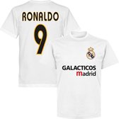 Galacticos Real Madrid Ronaldo 9 Team T-shirt - Wit - L