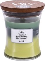 Woodwick Hourglass Medium Trilogy Geurkaars - Woodland Shade