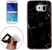 Voor Galaxy S6 / G920 Black Marbling Pattern Soft TPU Protective Back Cover Case