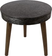 Gifts Amsterdam Ronde Tafel 'marco' 38x38x40 Cm Zink/hout Donkergrijs