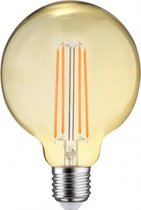 Led Filament E27 Globe Large Dimbaar Amber Glas 6.5W 2700K - 2700K