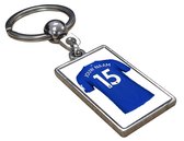Everton Shirt met Jouw Naam - Gepersonaliseerde Sleutelhanger met Jouw Naam en Nummer - Cadeau - Verjaardag - Kerst - Kado - Valentijn - Gepersonaliseerd Cadeau - Voetbal