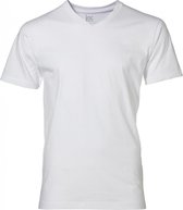 Jac Hensen T-shirt V-hals - Wit - 6XL Grote Maten