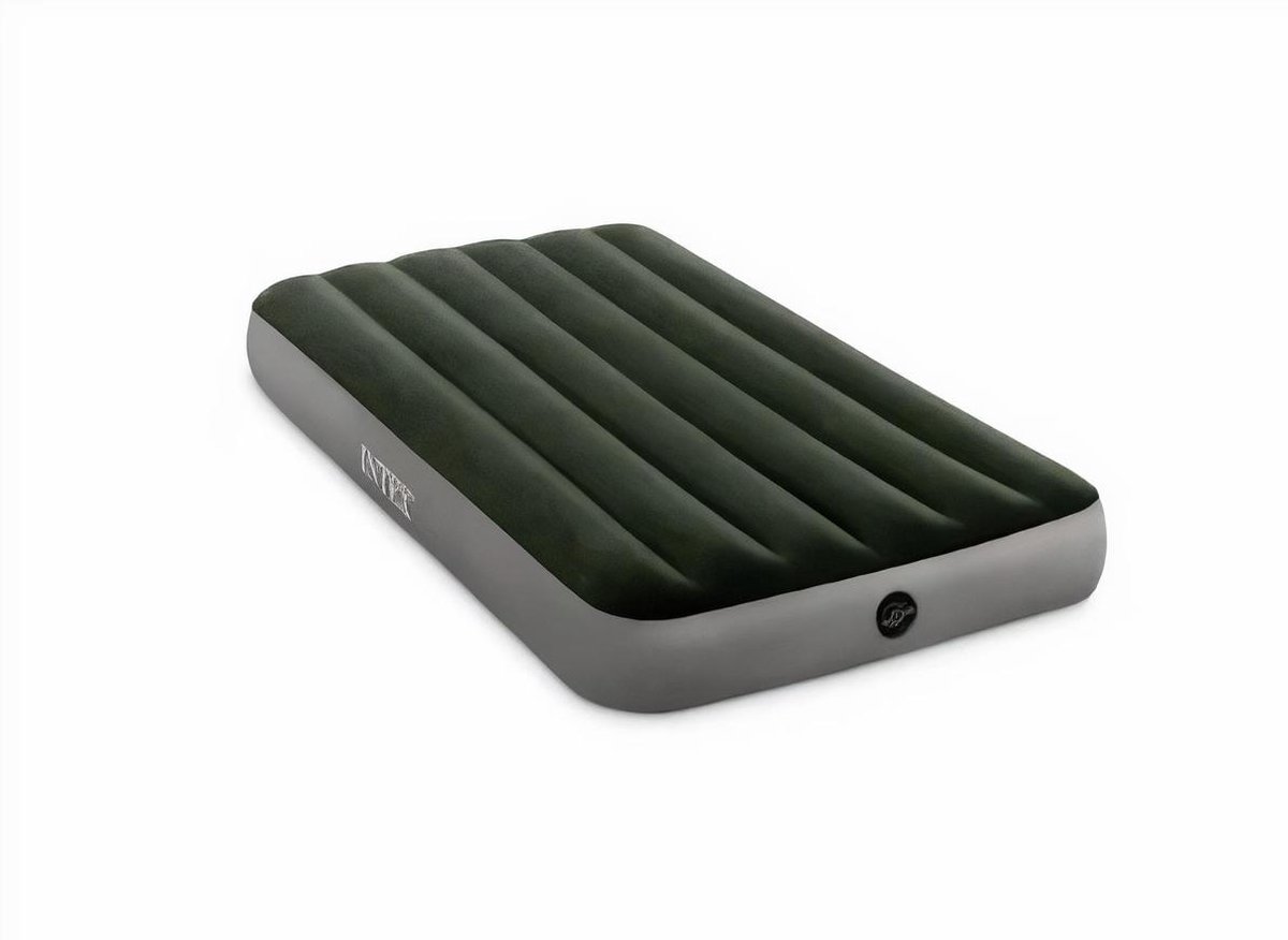 Intex Prestige Downy Twin Luchtbed met batterijpomp- 1-persoons - 191 x 99 x 22 cm