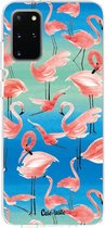Casetastic Samsung Galaxy S20 Plus 4G/5G Hoesje - Softcover Hoesje met Design - Flamingo Vibe Print