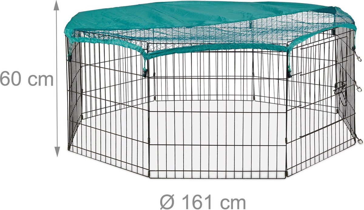 Relaxdays Konijnenren Binnen Buiten - Grote Ren Voor Knaagdieren Puppyren Kunststof Relaxdays Konijnenren Binnen Buiten - Grote Ren Voor Knaagdieren Puppyren Kunststof
