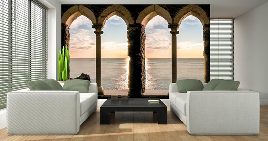 gris | Photomural marron, revêtement mural