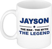 Jayson The man, The myth the legend cadeau koffie mok / thee beker 300 ml