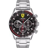 Ferrari Pilota Evo 0830714 Horloge - RVS - Zilverkleurig - Ø 44 mm