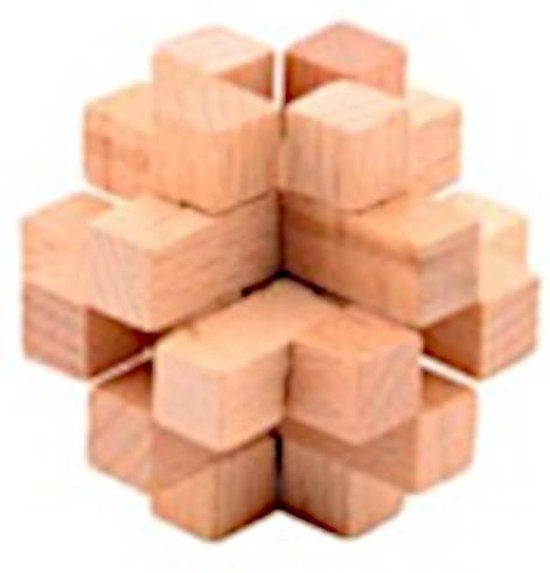 Afbeelding van het spel Johntoy Puzzel Hersenkraker 4,5 Cm Hout Blank (e)