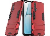 Voor OPPO Realme X50 5G PC + TPU schokbestendige beschermhoes met houder (rood)