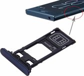 SIM-kaartvak + Micro SD-kaartvak voor Sony Xperia XZ (Single SIM-versie) (donkerblauw)