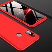 GKK Three Stage Splicing Full Coverage PC Case voor Xiaomi Redmi 6 Pro / Mi A2 Lite (rood)