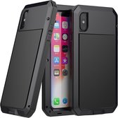 Metalen schokbestendige waterdichte beschermhoes voor iPhone XS Max (zwart)