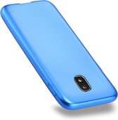GOOSPERY I JELLY METAL series pour Galaxy J3 2017 (version EU) Coque de protection TPU bleue
