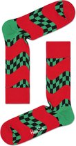 Happy Socks Race Sok Rood en Groen | Heren Sokken | Maat 41-46 | Fijn katoen voor prettige aansluiting | Geschikt voor echte race liefhebbers | Happy Socks Heren