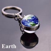 Sleutelhanger | keychain | keyring |Galaxy - space themed|thema - Earth| Aarde